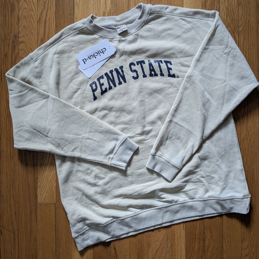 Men's Penn State Crewneck Sweatshirt In Sand Color Size M New With Tags